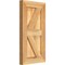 Ekena Millwork Framed Board-n-Batten Shutters w/Z-Bar, Rough Sawn Western Red Cedar, 10 3/4W x 20H, PR RBF06Z11X020RWR - alternate 4